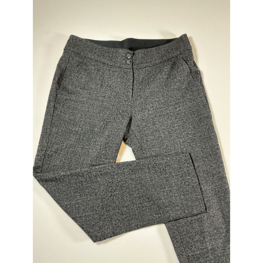 Poetry Charcoal Gray Wool Tweed Women's Dress Pants Size 8